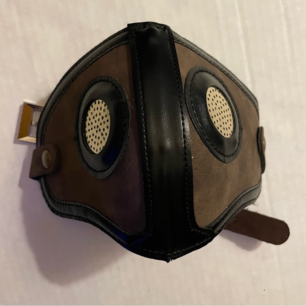 Unisex Steam punk, Faux leather mask